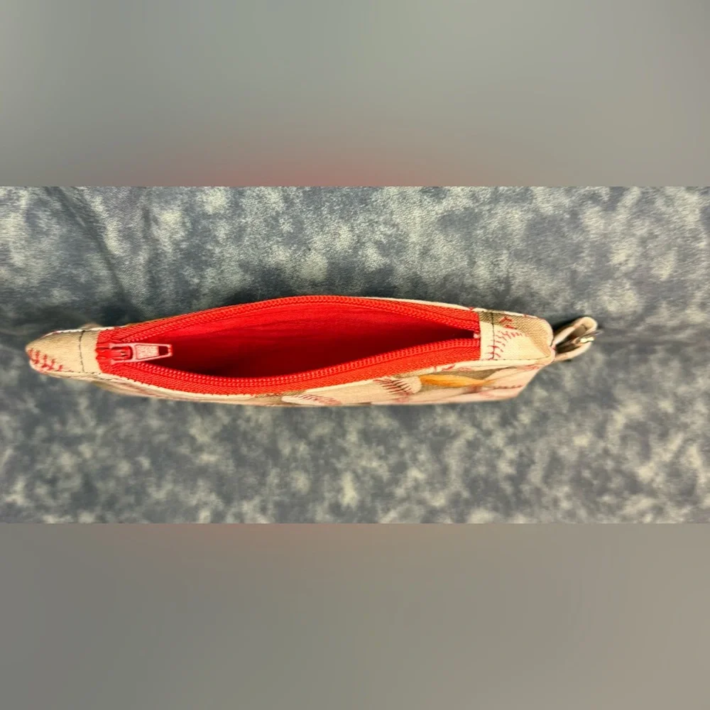 Baseball Print Coin Purse/Keychain - Picture 4 of 4